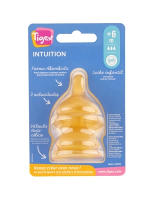 Pack 2 tetinas latex 3 velocidades Tigex