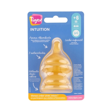 Pack 2 tetinas latex 3 velocidades Tigex