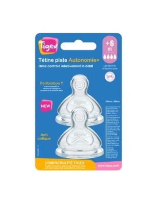 Pack 2 tetinas silicona autonomy Tigex