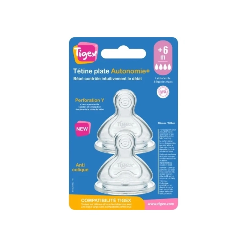 Pack 2 tetinas silicona autonomy Tigex