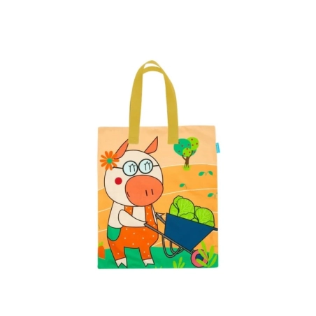 Bolsa Loneta Daisy Piggy de Micumacu