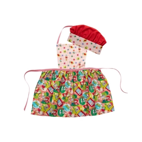 Delantal y gorro Caperucita de Micumacu