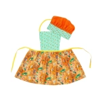 Delantal y gorro Orange Slow Farm de Micumacu