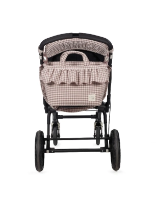 Bolsa Canastilla Praliné Vichy de Walking Mum Moka