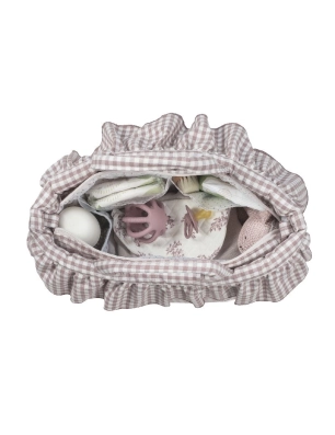 Bolsa Canastilla Praliné Vichy de Walking Mum Moka