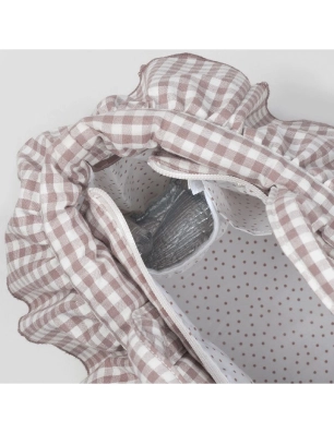 Bolsa Canastilla Praliné Vichy de Walking Mum Moka