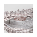 Bolsa Canastilla Praliné Vichy de Walking Mum Moka