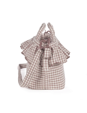 Bolsa Canastilla Praliné Vichy de Walking Mum Moka
