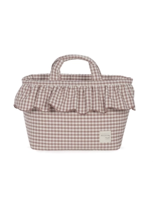 Bolsa Canastilla Praliné Vichy de Walking Mum Moka