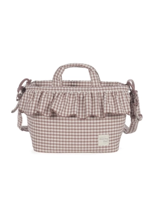 Bolsa Canastilla Praliné Vichy de Walking Mum Moka