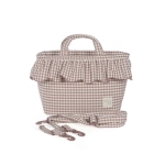 Bolsa Canastilla Praliné Vichy de Walking Mum Moka