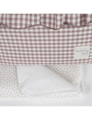 Bolsa Canastilla Praliné Vichy de Walking Mum Moka
