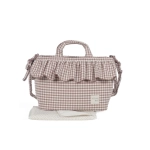 Bolsa Canastilla Praliné Vichy de Walking Mum Moka