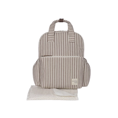Mochila Praliné Rayas de Walking Mum Moka