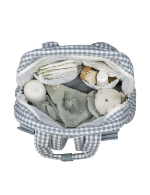 Mochila Praliné Vichy de Walking Mum Matcha