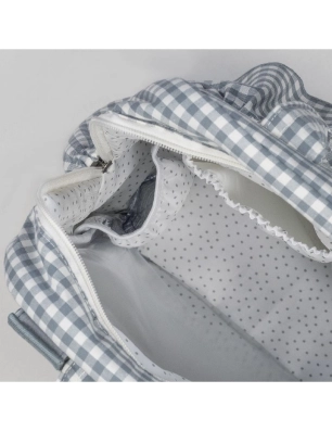 Mochila Praliné Vichy de Walking Mum Matcha