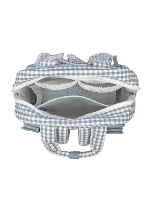 Mochila Praliné Vichy de Walking Mum Matcha