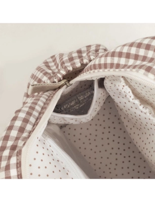 Mochila Praliné Vichy de Walking Mum Moka