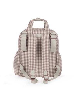 Mochila Praliné Vichy de Walking Mum Moka