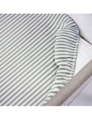 Sábana bajera 90x50 Praliné Rayas de Walking Mum