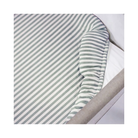 Sábana bajera 90x50 Praliné Rayas de Walking Mum