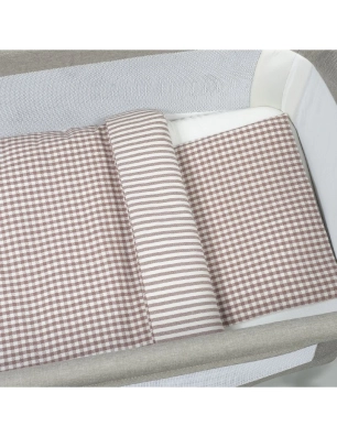 Edredón con sábana y almohada minicuna  Praliné de Walking Mum Moka