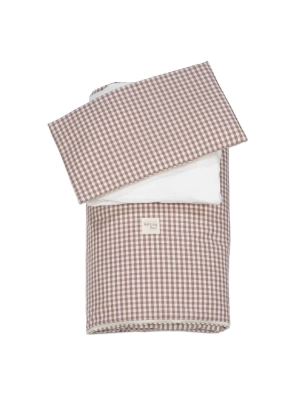 Edredón con sábana y almohada cuna Praliné de Walking Mum Moka