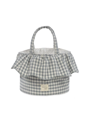 Cesta Organizador Praliné Vichy de Walking Mum Matcha