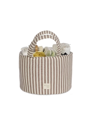Cesta Organizador Praliné Rayas de Walking Mum Moka