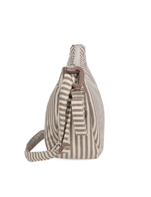 Bolso Góndola Praliné Rayas de Walking Mum Moka