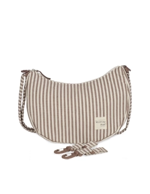 Bolso Góndola Praliné Rayas de Walking Mum Moka