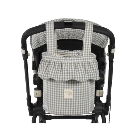 Bolso Bucket Praliné Vichy de Walking Mum Matcha