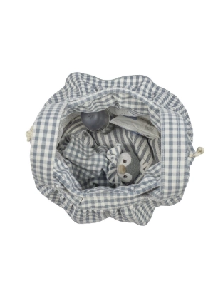 Bolso Bucket Praliné Vichy de Walking Mum Matcha