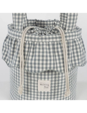 Bolso Bucket Praliné Vichy de Walking Mum Matcha