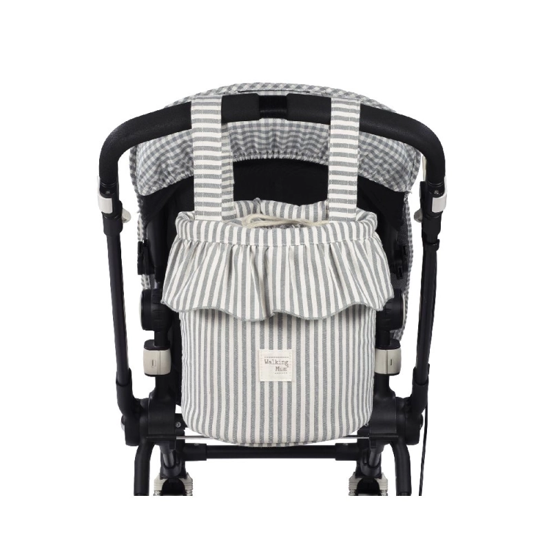 Bolso Bucket Praliné Rayas de Walking Mum
