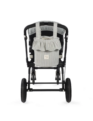 Bolso Bucket Praliné Rayas de Walking Mum Matcha
