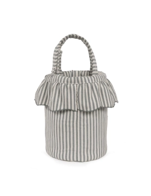 Bolso Bucket Praliné Rayas de Walking Mum Matcha