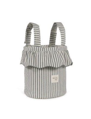 Bolso Bucket Praliné Rayas de Walking Mum Matcha