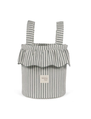 Bolso Bucket Praliné Rayas de Walking Mum Matcha
