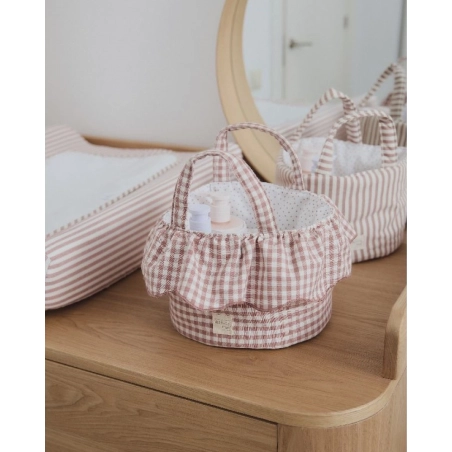 Cesta Organizador Praliné Vichy de Walking Mum Moka