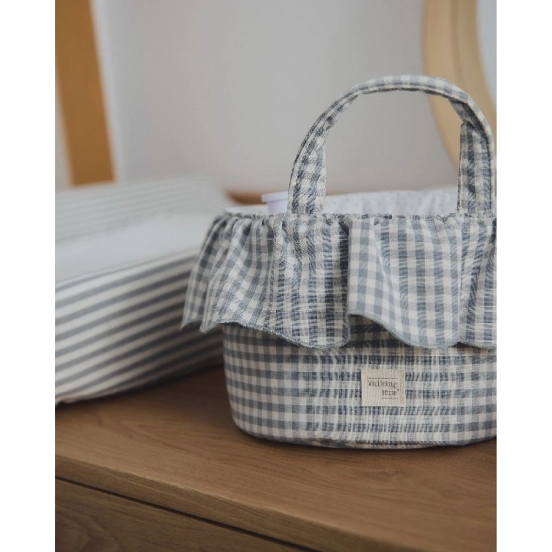 Cesta Organizador Praliné Vichy de Walking Mum