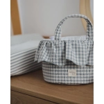 Cesta Organizador Praliné Vichy de Walking Mum Matcha