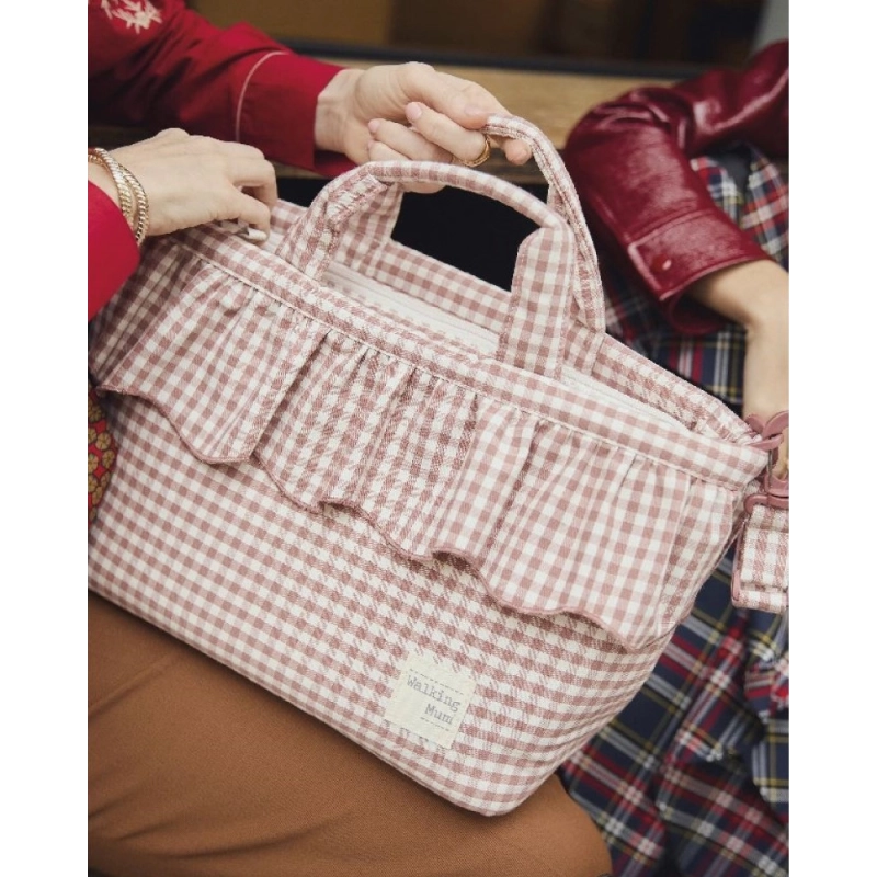 Bolsa Canastilla Praliné Vichy de Walking Mum
