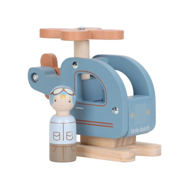 Helicóptero Madera de Little Ducth