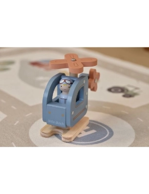 Helicóptero Madera de Little Ducth