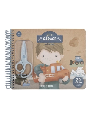 Libro recorta y pinta vehiculos de Little Dutch