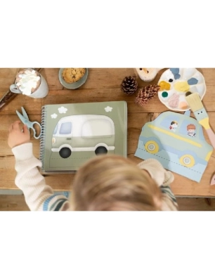 Libro recorta y pinta vehiculos de Little Dutch