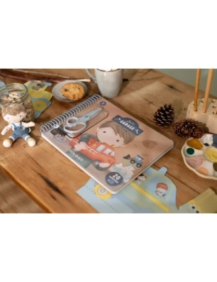 Libro recorta y pinta vehiculos de Little Dutch