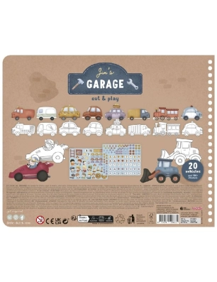 Libro recorta y pinta vehiculos de Little Dutch