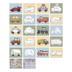 Libro recorta y pinta vehiculos de Little Dutch